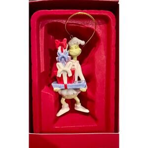 Lenox Grinch with all the Gifts Ornament